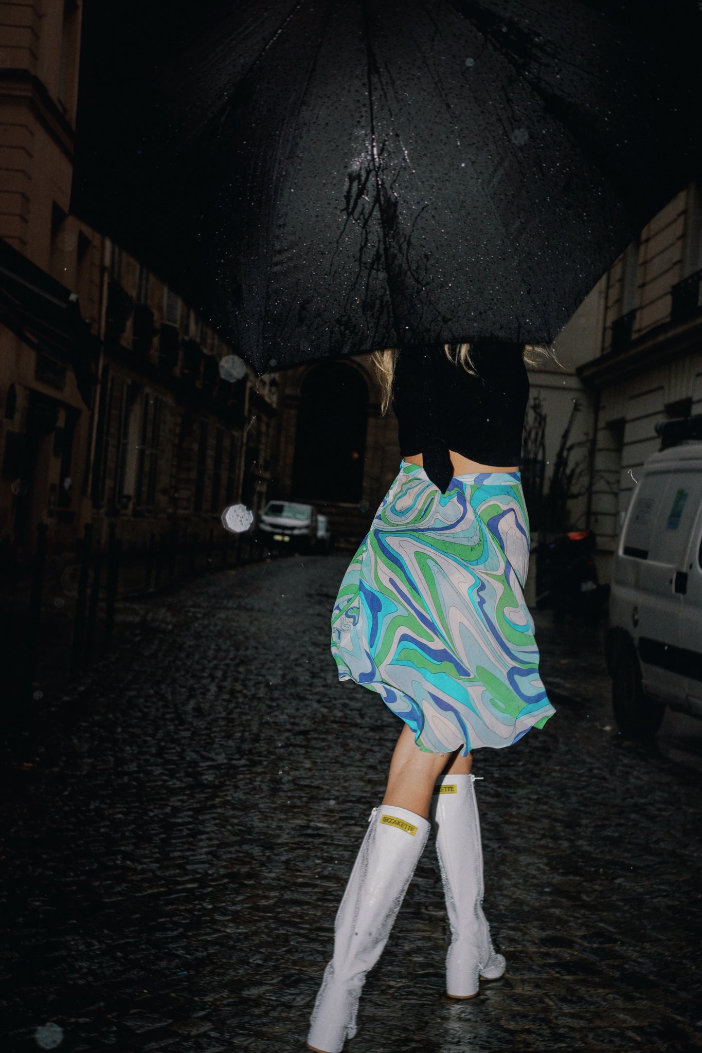 TARTUFO BIANCO WHITE PATENT BOOTS